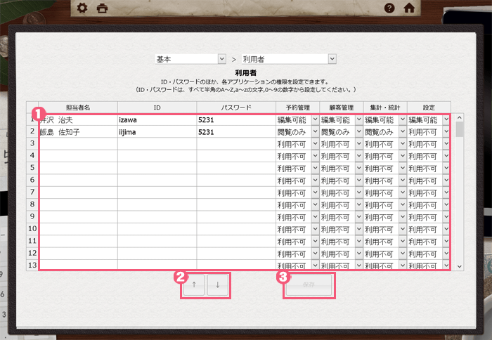 宿泊管理システムのユーザー登録について